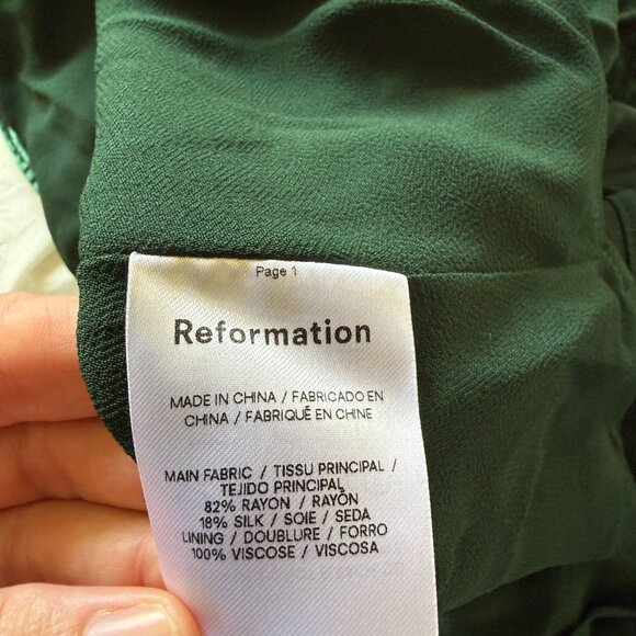 Reformation - Ottessa Velvet Wrap Dress - XLP - Picture 7 of 7